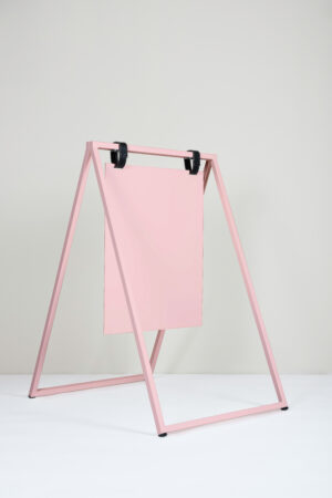 Pink sidewalk sign, the eye-catcher for your company.